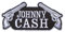 Hotrodspirit Mini-Patch Johnny Cash und 2 Pistolen, schwarz, weiß, 7 cm
