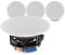 Power Dynamics 4x In Ceiling Speakers Flush Mount 5.25 2-Way Coaxial Audio System 100V & 8 Ohm for Home Shop Restaurant Music Installation 320W (4x 80W) White Finish