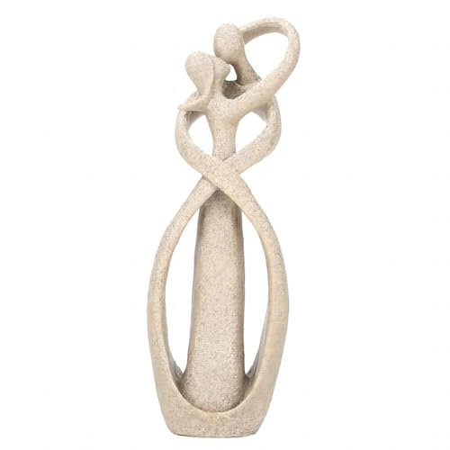 VIFER Statue aus Steingut, Kuss für Verliebte, Paar, Figur, Steingut, Liebespaar, Skulptur, für Kunst, Handwerk, Dekoration, Hochzeitsgeschenk