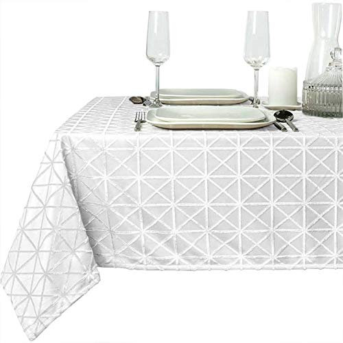 Unique Living Tischdecke Sierle 140x200cm weiß mit Muster by Lemetex