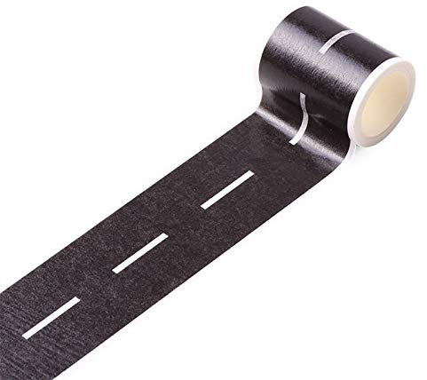 Dekoratives Straßenklebeband, Washi-Tapes, Verkehrs-Klebeband, für Kinder, kreatives Heimwerken, Hausdekoration, 2 Rollen, Autobahnmuster