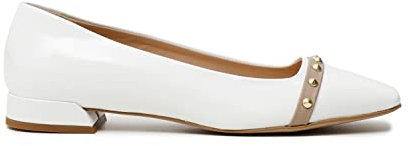 Cafè Noir C1EG3250W001370 Lackleder-Ballerina MIT Nieten Bianco 37