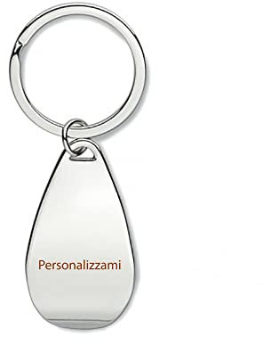 Stileitaliano Portachiavi Apribottiglie personalizzato con incisione porta chiavi in metallo