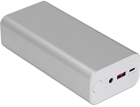 65W 30000mAh Banque de Puissance de Chargeur Portable pour Ordinateur Portable, Banque de Puissance sans Fil Charge Rapide pour Téléphone PC, Coque en Alliage D'aluminium, Interface DC