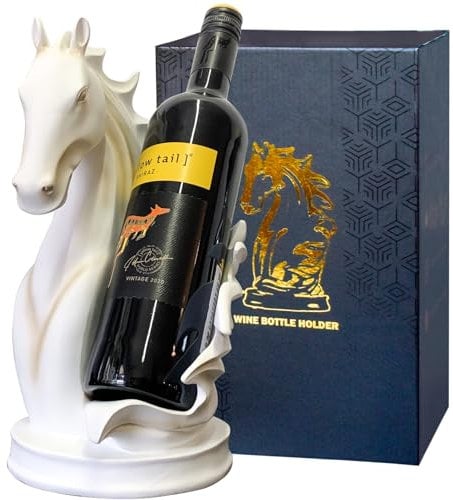 YINGAVERSAI Weinflaschenhalter Weinregale Tischplatte Pferdestatue als Zuhause Küche Weinkeller Dekorative Aufbewahrung Organizer, Pferd-Skulptur Pferde-Dekor Pferd Geschenke für Mädchen Männer Frauen