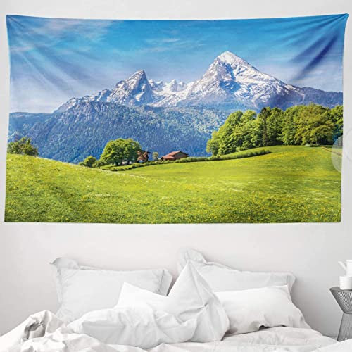 MIYOLI Wandteppich groß Verschneite Berge Wandbehang Natürliche Landschaften Tapisserie 3D Wandtuch Verschneite Berge Wandteppiche Aesthetic für Wohnzimmer Schlafzimmer Wohnheim Wanddeko, 150x200 cm