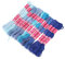 Stickgarn-Set, Bunt, Strapazierfähig, 12 Stränge, Polyester, Exquisites Bastelwerkzeug, Familienfreund, Jungen, Mädchen (Blau)
