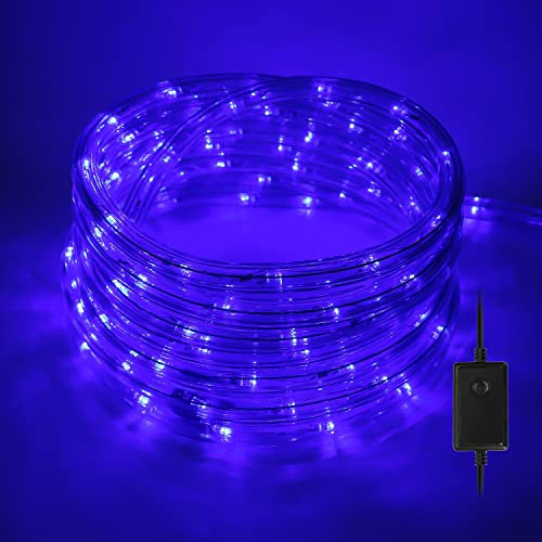 Ansobea Lichterschlauch Aussen 30Meter 640LEDs, Lichtschlauch Außen Innen 8 Modi,Lichtschlauch für Weihnachten, Party. Wasserdicht Außenlichterkette-Blau
