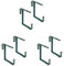 XCLOU Support pour jardinière Couleur Verte - Support de bac à Fleurs Robuste et réglable en Largeur- Accroche jardinière en métal pour Le Balcon (Lot de 3)