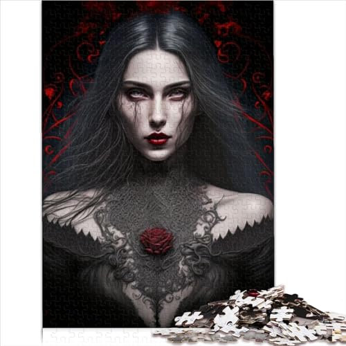 für Erwachsene Puzzle Gothic Spirit of Darkness 1000 Teile Puzzle Papppuzzles für Kinder ab 12 Jahren Denksportaufgabe Puzzlegröße (26 x 38 cm)