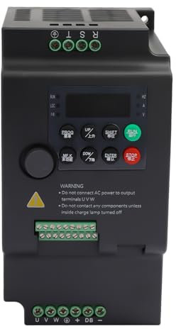 Czyurachel 3-Phasen Frequenzumrichter, 5.5kw Vfd-Drehzahlregler Wechselstrommotor Drehzahlregler Motor Volt Regler Speed Controller Mit Indikator