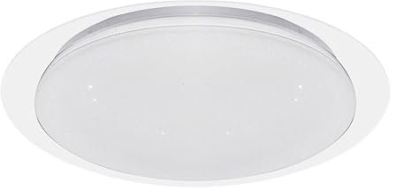 V-TAC Deckenleuchte dimmbar mit Fernbedienung LED Wohnzimmerlampe Deckenlampe Sternenhimmeleffekt, Nachtlicht Timer, 40W 2800lm warmweiß-kaltweiß, DxH 46,5 x 7,5 cm