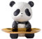 BLOOOK Rosen Bär Tablett Deko,mit Schlüssel Schale,Teddy Bear Statue für Wohnzimmer Flur Fensterbank Figuren Deko Wohnung Modern Home Decor,Dekoartikel,Geschenk Muttertag für Mütter Mama (Panda A)