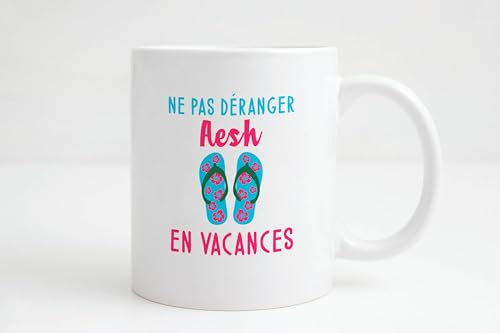 Groovy crea Mug aesh fin d'année scolaire - cadeau aesh original noël - ne pas déranger aesh en vacances - idée cadeau aesh personnalisé -aesh qui déchire