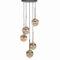 Nova5 Gold LED Pendelleuchte – Modernes Design, 5 Kugeln, Dimmbar, Ideal für Wohnzimmer, Esszimmer, und Büro