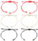 DELORIGIN 30pcs 3 Colors DIY Bracelet Half-Finished Ewelry Making Braided Cord Waxed Bracelets Beaded Nylon Stringing Rope Bracelets with Steel Rings Can Adjusted for Jewelry Charms Making