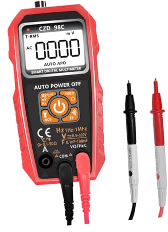 Mikikit Ohm Tester Inductance Meter Continuity Tester Frequency Meter Multi Meter Digital Amp Ohm Voltmeter Pocket Multimeter Voltage Meter Auto Ranging Meter Current Meter