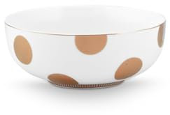 PiP Studio Dot Delight Bol Blanc/doré 15 cm