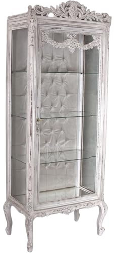 VITRINE Marquise DE Pompadour Beige 182x72x40cm cat977k Palazzo Exklusiv
