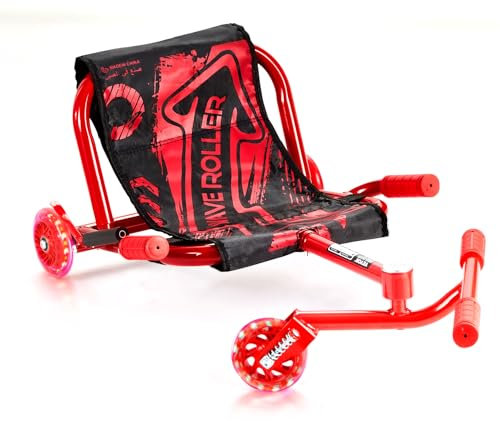 VEVOR Drifter Trike Dreirad 60 kg, Dreiradscooter 960 x 440 x 285 mm, Kinderfahrzeug Dreirad für Kinder ab 4 Jahren, fährt auf Allen harten Oberflächen im Innen- und Außenbereich, Rot