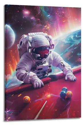Astronauten-Poster, interstellares Pool-Kampf-Blitz-Poster, dekorative Malerei, Leinwand, Wandposter und Kunstbild, moderner Familienschlafzimmer-Dekor, Poster, 50 x 75 cm