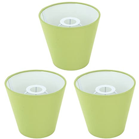 Pantalla de Tela para Iluminación Suave, Cubierta Antipolvo de Tela Moderna para Dormitorio y Club, Juego de 3 (Verde claro)