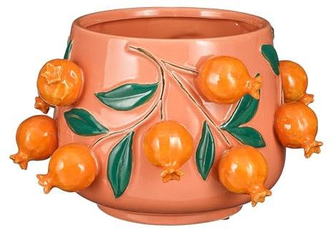 MICA Decorations Melika Cache-Pot Intérieur - H19 x Ø29 cm - Céramique - Rose