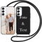 Yoedge Handykette Personalisierte Handyhülle für Samsung Galaxy A16 4G/5G Schwarz Hülle mit Band Kordel 6,7, Selbst Gestalten Personalisiert mit Foto Bild Text Schutzhülle Cover für Samsung A16 Case