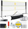 molti Volleyball-Badminton-Set Badmintonnetz Volleyballnetz Tennisnetz Federballnetz Badmintonschläger Federbälle Volleyball Ball Handpumpe Indoor & Outdoor All-in-1-Set mit Tragetasche