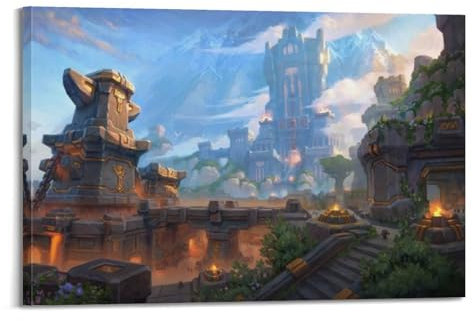 ASDASDHBW Poster World of Warcraft, Motiv: Videospiel, Motiv: Isle of Dorn, dekoratives Gemälde, Leinwand, Wandposter und Kunstdruck, moderne Familienschlafzimmer-Dekoration, Poster, 40 x 60 cm