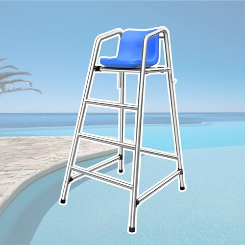 Sedia per bagnini， Sgabelli da bar for esterni, sedie for lago, spiaggia, cortile, piscina, 3,9 4,9 5,9 piedi, comodi sgabelli da bagnino for la guardia costiera, carichi fino a 660 libbre(H 150cm/59i