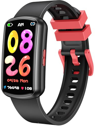Montre Connectée Enfant Smartwatch Sport: 1.47 Fille Garçon Activité Fitness Tracker avec 260+ Cadrans Mode Multisports Jeux Etanche Podomètre Fréquence Cardiaque Moniteur de Sommeil pour Android iOS