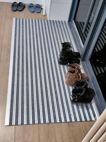 Gewerbliche Türfußmatte Aluminium, Graue Outdoor-teppiche Wasserdicht Groß 2 2,5 3 4 Füße, Für Patio Porch Hotel Restaurant Eingang Und Einzelhandelsgeschäfte, Gewicht 9, Wxl, 76x120cm/2.5x3.9ft