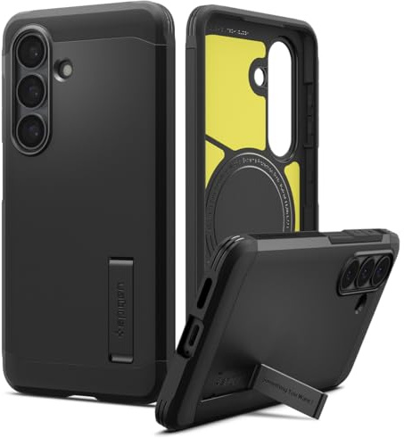 Spigen Tough Armor MagFit für Samsung Galaxy S26 -Black | Kompatibel mit MagSafe, Integrierter Kickstand, Air Cushion Tech, Military-Grade Schutz, Spigen Original Serie
