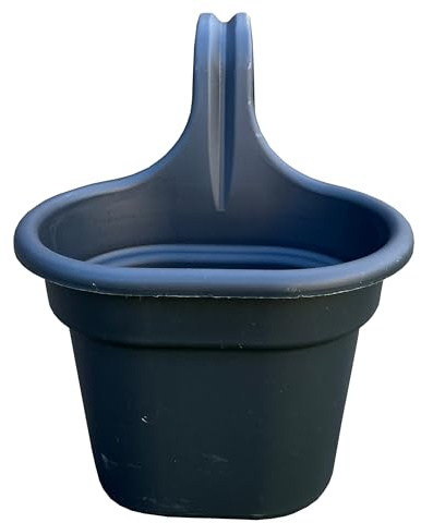 Alfie Francis Set of 4 DARK GREY Fence/Balcony Hanging Plastic Plant Pots Planters