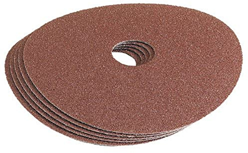 Draper 58610 Aluminium Oxide Sanding Disc, 36 Grit, 115mm, Pack of 5 , Blue