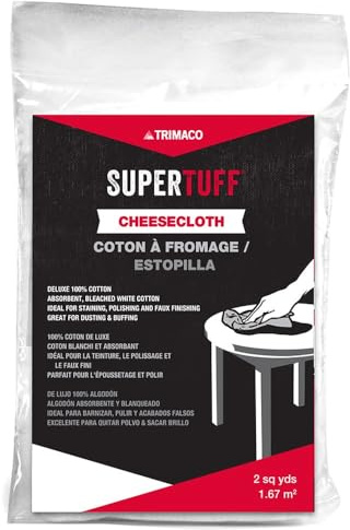 Trimaco SuperTuff 100-Percent Cotton Bleached Cheesecloth, 2-Square Yard White