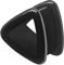 Piercingfaktor Farbiger Flesh Tunnel Silikon Double Flared Weich Flexibel Dreieck Triangel Ohr Plug Ear Piercing 22mm Schwarz