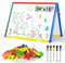 Swansea A2 Magnetic Tabletop White Board Double Sided Dry Erase Board Desktop Kids Whiteboard for Home Schooling with Marker and Magnets,60x45cm