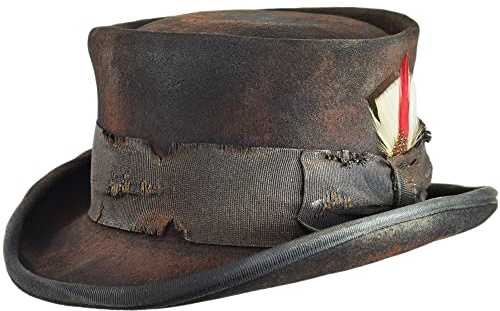 Melegari Western Desert Rat Zylinder Hut Aged Dusty schwarz