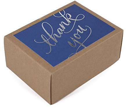 Hallmark Thank You Cards (Silver Foil Script, 40 Thank You Notes and Envelopes)