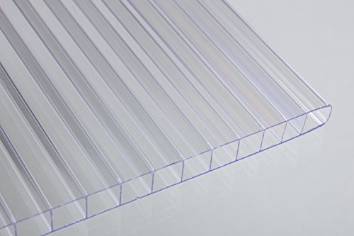 Falken Design Falkenacrylic-MW-CL-6MM/1248 Mw-CL-6mm/1248 Multiwall Polycarbonate Sheet, Greenhouse Cover, 6mm (0.236) 12 x 48 - Clear, Polycarbonate