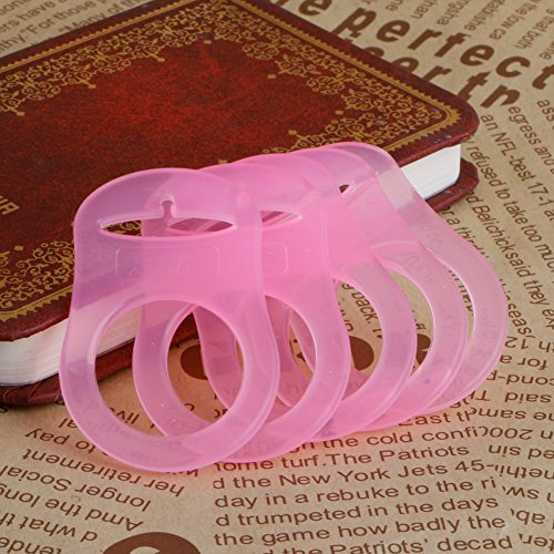 LLLucky 5 Stücke Silikon Baby Dummy Schnuller Halter Clip Adapter Ring Taste Stil Schnuller Adapter für MAM Ringe Hellrosa