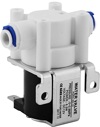 Magnetisches Wasserventil, DC 12V Kupfer + Kunststoff Elektrisches Magnetventil Normalerweise geschlossenes Reiniger-Wasserventil für Wasserfilter