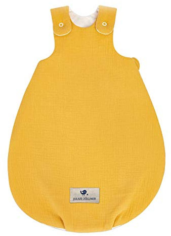 Julius Zöllner Babyschlafsack aus Baumwollmusselin Terra honig 50/56
