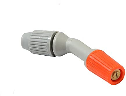 Vogueing Tool Kunststoff-Drucksprühdüse, 1 Stück Ellenbogendüse, Sprühdüse mit Ventil für Garten/Autowäsche/Haustierreinigung, Fächerformdüse