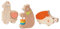 Manhattan Toy Musical Forest Trio 3-teiliges Holzspielzeug-Set für Kleinkinder mit Bärenrassel, Lamaklacker & Igel Guiro