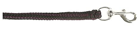 Kerbl 3222141 Hippo Führstrick mit Karabiner, Aubergine/Anthrazit, 200cm Länge, 50 Stück