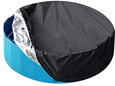 DAMX Swimming Pool Cover 6ft 8ft 10ft 12ft, Solar Pool Cover Protector, UV Protection Pools,Round Paddling Pool Cover Protector Outdoor Rainproof Dustproof Inflatable Covers (82x30cm)