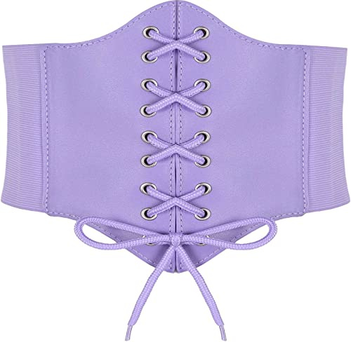 Hoerev Damen Mädchen Elastisch Breites Band Elastisch Gebunden Waspie Korsett Taille Gürtel Bustiers Korsetts